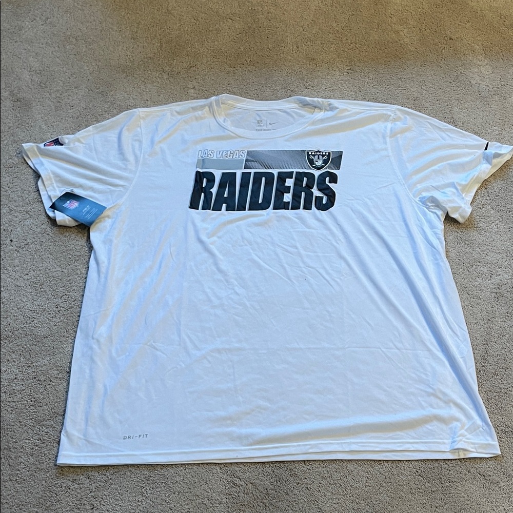 Nike Men's White Raiders Short Sleeve Tee